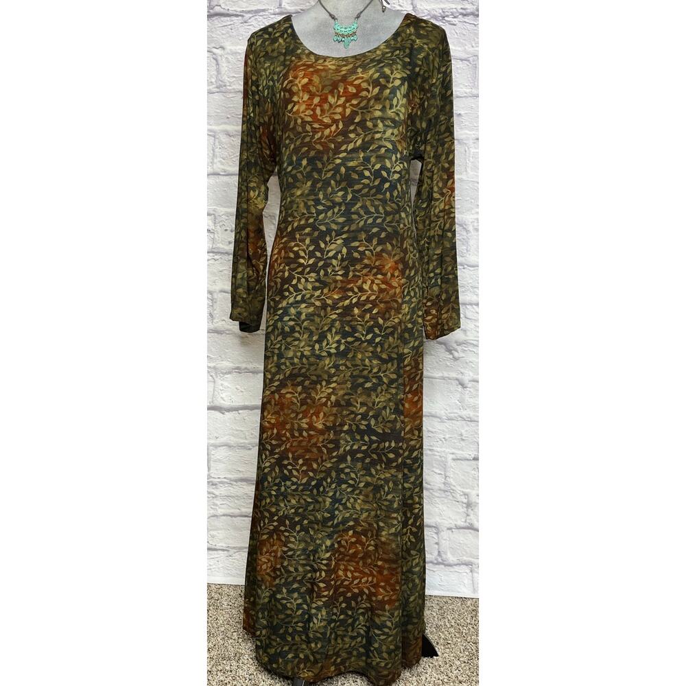 Lost River Clothing Co. Rustic Earthy Batik Boho Back Lace Up Maxi Dress - Picture 2 of 13